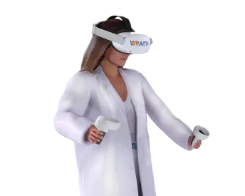 A Doctor being taught live surgical training